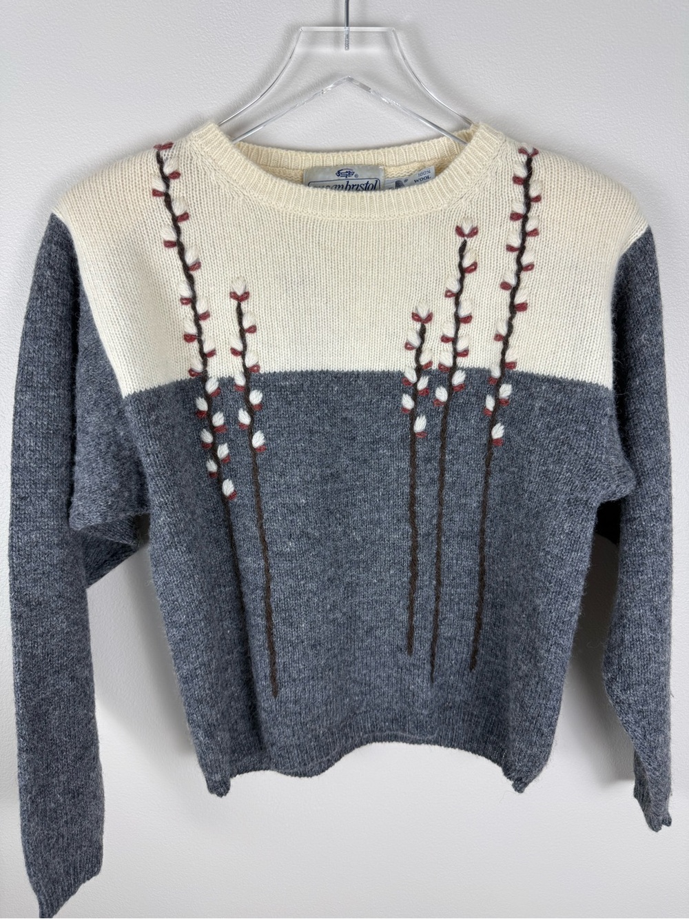 SUSAN BRISTOL 1986 Vintage Wool Sweater shoulder pads